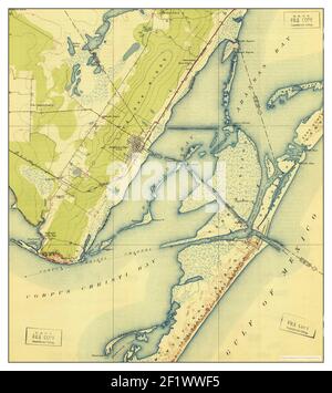 Aransas Pass, Texas, mappa 1925, 1:62500, Stati Uniti d'America da Timeless Maps, dati U.S. Geological Survey Foto Stock