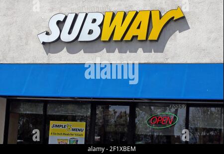 Subway, ristorante, cibo, panini, pasti, Catena, California, Stati Uniti, Stati Uniti, America, Foto Stock