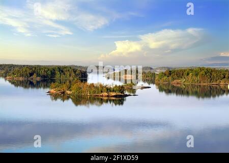 Cluster di piccole isole Foto Stock