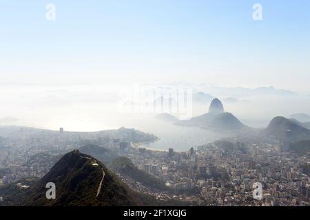 Miscs - Illustrazione Rio - Rio de Janeiro , BRASILE - 26/08-01/09/2013 - Foto PHILIPPE MILLEREAU / KMSP / DPPI - Vista da Corcovado Foto Stock