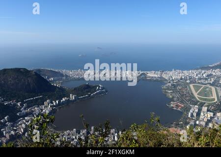 Miscs - Illustrazione Rio - Rio de Janeiro , BRASILE - 26/08-01/09/2013 - Foto PHILIPPE MILLEREAU / KMSP / DPPI - Vista da Corcovado Foto Stock