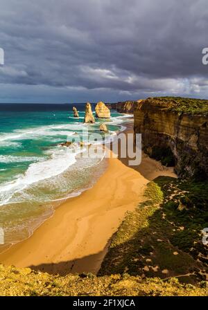 Dodici Apostoli in mare onde surf Foto Stock