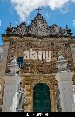 Facciata della chiesa di San Francisco di Salvador nello stato di Bahia, Brasile. Foto Stock