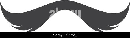 Logo baffi icona disegno vettoriale illustrazione Illustrazione Vettoriale