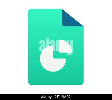 il grafico a torta riporta un'unica icona isolata con vettore di stile gradiente illustrazione del progetto Foto Stock