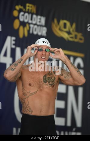 Frederik Bousquet (fra) compete su 50 m Freestyle durante il Meeting Marseille 2015, FFN Golden Tour, in Francia, dal 13 al 15 marzo 2015. Foto Stephane Kempinaire / KMSP / DPPI Foto Stock