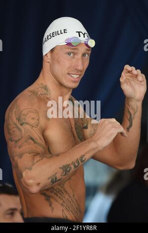 Frederik Bousquet (fra) compete su 50 m Butterfly durante il Meeting Marseille 2015, FFN Golden Tour, in Francia, dal 13 al 15 marzo 2015. Foto Stephane Kempinaire / KMSP / DPPI Foto Stock