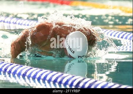 Frederik Bousquet (fra) compete su 50 m Butterfly durante il Meeting Marseille 2015, FFN Golden Tour, in Francia, dal 13 al 15 marzo 2015. Foto Stephane Kempinaire / KMSP / DPPI Foto Stock