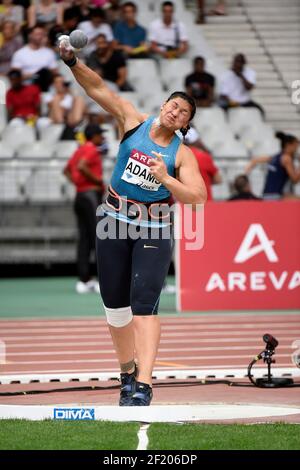 Valerie Adams (NZL) / Shot Put Women durante il campionato Diamond, Meeting Areva 2015, allo Stade de France, Parigi, Francia, il 4 luglio 2015 - Foto Jean-Marie Hervio / KMSP / DPPI Foto Stock