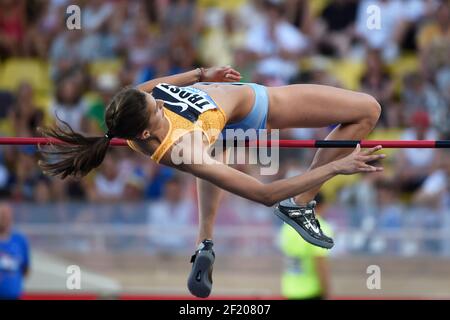 Alessia Trost of Italy compete in High Jump Women durante il Meeting Internazionale di Atletica Herculis, IAAF Diamond League, Monaco il 17 luglio 2015 allo stadio Louis II di Monaco, Francia - Foto Jean-Marie Hervio / KMSP / DPPI Foto Stock