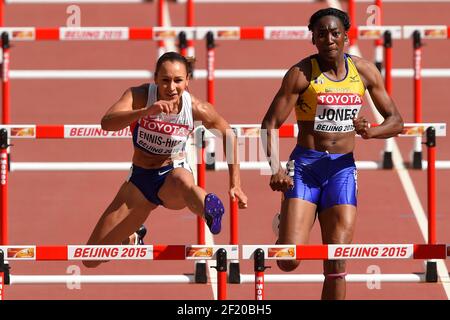 jessica Ennis-Hill (GBR) compete in Heptathlon durante i Campionati del mondo IAAF, Pechino 2015, allo Stadio Nazionale, a Pechino, Cina, Day 1, il 22 agosto, 2015 - Foto Julien Crosnier / KMSP / DPPI Foto Stock