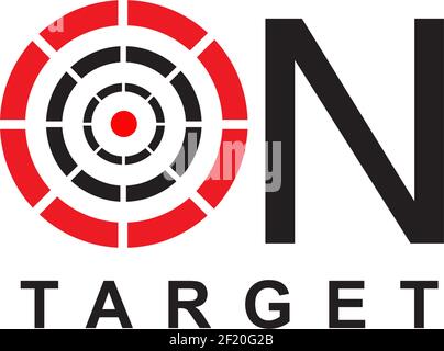 Modello vettoriale di progettazione del logo della forma del cerchio di destinazione Illustrazione Vettoriale