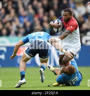 Durante la RBS 6 Nazioni 2016 Rugby Union match tra Francia e Italia il 6 febbraio 2016 allo Stade de France a Saint Denis vicino Parigi, Francia - Foto Philippe Millereau / KMSP / DPPI Foto Stock