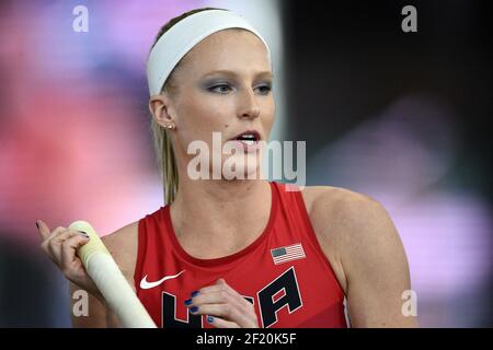 Sandi Morris degli Stati Uniti compete alla pole vault delle donne finale durante i Campionati Mondiali Indoor IAAF all'Oregon Convention Center, a Portland, USA, il 17 marzo 2016 - Foto Philippe Millereau / KMSP / DPPI Foto Stock