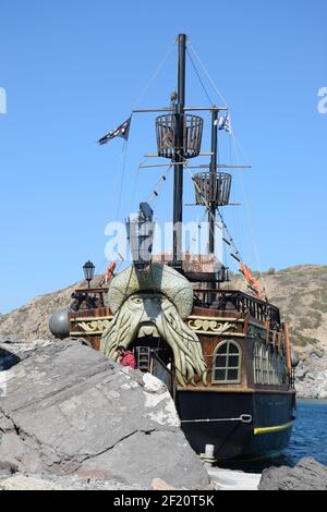 Nave a Agios Antonios Foto Stock