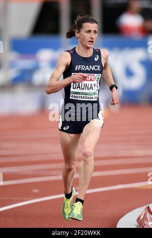 Christelle Daunay in Francia compete a 10000m durante i Campionati europei di atletica 2016, ad Amsterdam, Paesi Bassi, giorno 1, il 6 luglio; 2016 - Foto Philippe Millereau / KMSP / DPPI Foto Stock