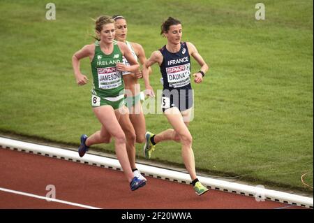 Christelle Daunay (fra) compete sulla finale femminile di 10 000 m durante i Campionati europei di atletica 2016, ad Amsterdam, Paesi Bassi, giorno 1, il 6 luglio, 2016 - Foto Stephane Kempinaire / KMSP / DPPI Foto Stock