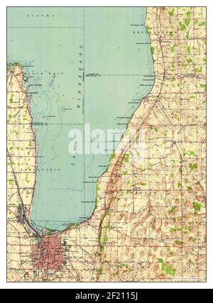 Fond Du Lac, Wisconsin, map 1955, 1:62500, United States of America by Timeless Maps, data U.S. Geological Survey Foto Stock