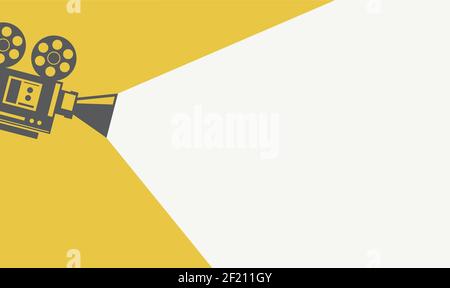 Orario film poster. Fumetto illustrazione vettoriale. Cinema le immagini in movimento. Il vettore Illustrazione Vettoriale