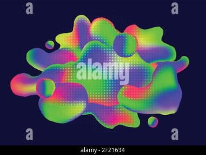 Modello decorativo grafico disegno grafico sfumato a colori astratto. Sovrapposizione con sfondo movimento mezzitoni. Illustrazione Illustrazione Vettoriale