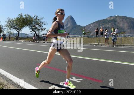 Christelle Daunay in Francia compete nella Maratona delle donne di atletica durante i Giochi Olimpici RIO 2016, Atletica, il 14 agosto 2016, a Rio, Brasile - Foto Jean-Marie Hervio / KMSP / DPPI Foto Stock