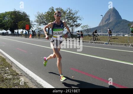 Christelle Daunay in Francia compete nella Maratona delle donne di atletica durante i Giochi Olimpici RIO 2016, Atletica, il 14 agosto 2016, a Rio, Brasile - Foto Jean-Marie Hervio / KMSP / DPPI Foto Stock