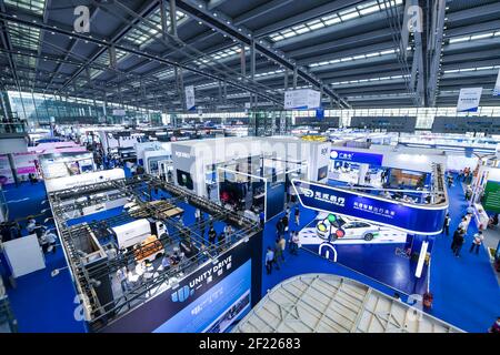 (210310) -- PECHINO, 10 marzo 2021 (Xinhua) -- Foto mostra la scena della 22° Fiera Hi-Tech della Cina (CHTF) tenutasi a Shenzhen, nella provincia di Guangdong del sud della Cina, 11 novembre 2020. (Xinhua/Mao Siqian) Foto Stock