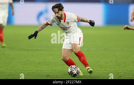 Dortmund, Germania. 2021. Firo: 09.03.2021 Fuvuball: Calcio: UEFA Champions League stagione 2020/21 1/8 finale BVB, Borussia Dortmund - FC Sevilla Suso, azione individuale | utilizzo nel mondo Credit: dpa/Alamy Live News Foto Stock