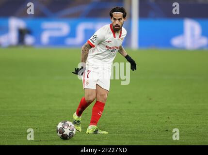 Dortmund, Germania. 2021. Firo: 09.03.2021 Fuvuball: Calcio: UEFA Champions League stagione 2020/21 1/8 finale BVB, Borussia Dortmund - FC Sevilla Suso, azione individuale | utilizzo nel mondo Credit: dpa/Alamy Live News Foto Stock