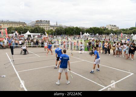 Badminton durante le Olimpiadi per la candidatura di Parigi 2024, a Saint-Denis, Francia, il 24 giugno 2017 - Foto Philippe Millereau / KMSP / DPPI Foto Stock