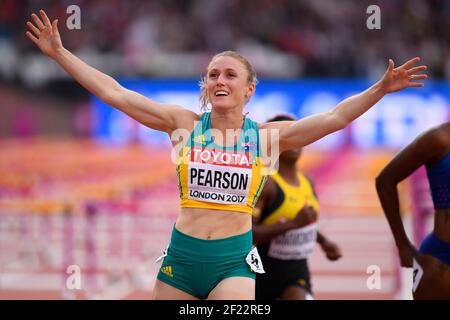 Sally Pearson (AUS) compete in 100 metri Hurdles Women durante i Campionati del mondo di atletica 2017, allo Stadio Olimpico, a Londra, Regno Unito, giorno 8, Il 11 agosto 2017 - Foto Julien Crosnier / KMSP / DPPI Foto Stock