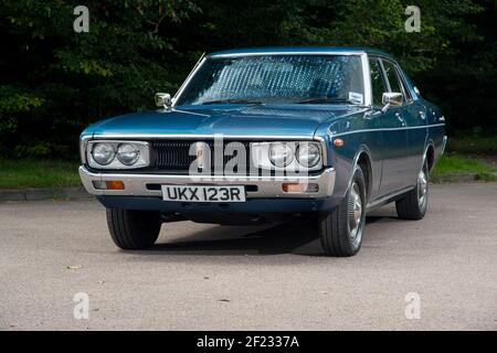 1977 Datsun 200L berlina giapponese Foto Stock