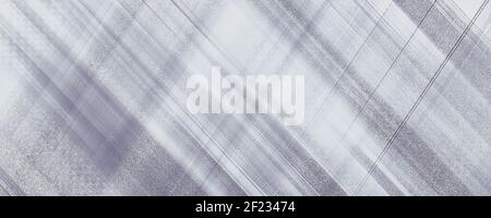 Strisce diagonali incrociate in grigio e bianco. Sfondo panoramico astratto. Motivo a grunge geometrico. Carta da parati dal design moderno. Trama orizzontale Foto Stock