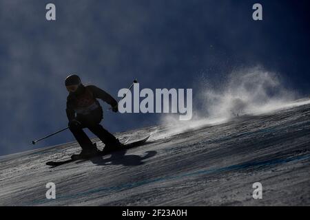 Illustrazione durante i XXIII Giochi Olimpici invernali Pyeongchang 2018, Sci Freestyle, Slopestyle delle Donne il 17 febbraio 2018, al Phoenix Park a Pyeongchang, Corea del Sud - Foto Julien Crosnier / KMSP / DPPI Foto Stock