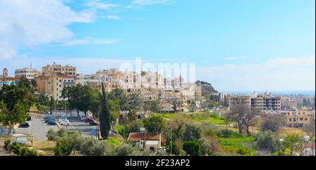 Pafo panorama skyline città Cipro Foto Stock