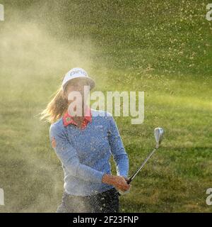 Noemi Jimenez Martin (ESP) compete nel corso del secondo round di Terre Blanche Ladies Open (LET Access Series), a Terre Blanche Hotel Spa Golf Resort, Tourrettes, il 7 aprile 2018 - Foto Philippe Millereau / KMSP / DPPI Foto Stock