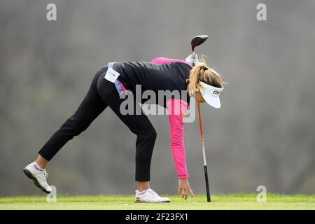 Noemi Jimenez Martin (ESP) compete nel corso del secondo round di Terre Blanche Ladies Open (LET Access Series), a Terre Blanche Hotel Spa Golf Resort, Tourrettes, il 7 aprile 2018 - Foto Philippe Millereau / KMSP / DPPI Foto Stock