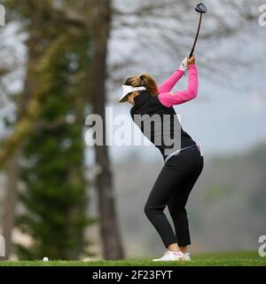 Noemi Jimenez Martin (ESP) compete nel corso del secondo round di Terre Blanche Ladies Open (LET Access Series), a Terre Blanche Hotel Spa Golf Resort, Tourrettes, il 7 aprile 2018 - Foto Philippe Millereau / KMSP / DPPI Foto Stock