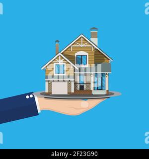 Mano azienda house Illustrazione Vettoriale