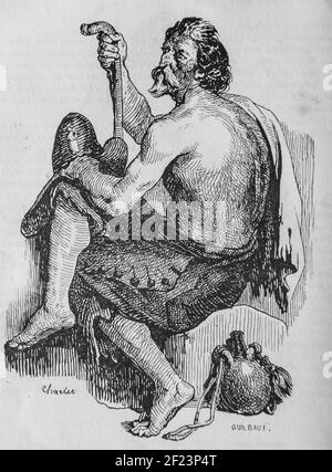 les mendiants, les français peints par eux-memes,eiteur n.j. philippart 1861 Foto Stock