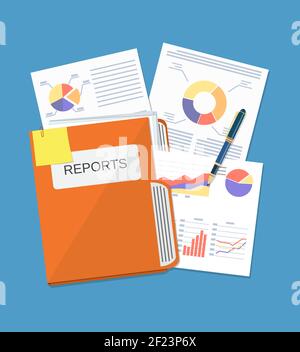 Concetto di documento aziendale Illustrazione Vettoriale