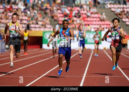 Il Team USA vince la medaglia d'oro in RELÈ 4X400 metri durante i Campionati mondiali U20 IAAF 2018 a Tampere in Finlandia, giorno 5, il 14 luglio 2018 - Foto Julien Crosnier / KMSP / DPPI Foto Stock