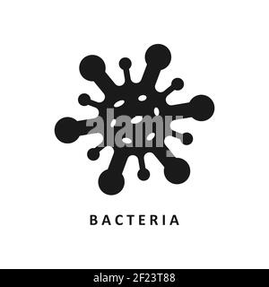 Simbolo di batteri. Icona del virus isolata su sfondo bianco. Illustrazione vettoriale EPS 10 Illustrazione Vettoriale