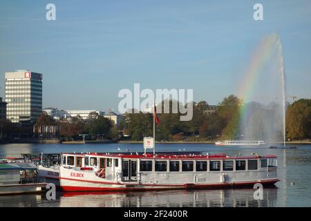 Vaporiera Alster ad Amburgo Foto Stock