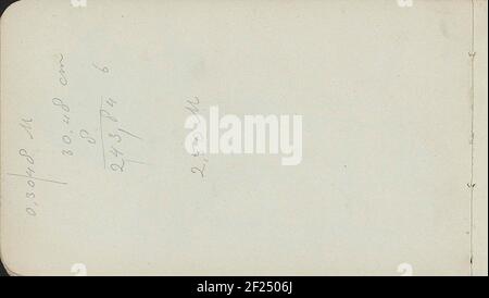 Berekeningen.Leaf 5 verso da un libro di schizzi con 34 fogli. Foto Stock
