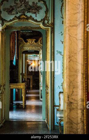 Interno di una casa barocca a Genova Ligury Italia Foto Stock