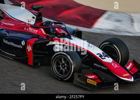 24 Viscaal Bent (nld), Trident, Dallara F2, in azione durante il Campionato FIA Formula 2 2021 test pre-stagione dall'8 al 10 marzo 2021 sul circuito Internazionale del Bahrain, a Sakhir, Bahrain - Foto Diederik van der Laan / Dutch Photo Agency / DPPI / LiveMedia Foto Stock