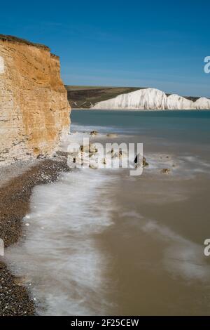 Vista del Sussex costa da speranza Gap Foto Stock