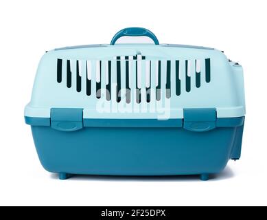 Grande gabbia di plastica per cani e gatti Foto Stock