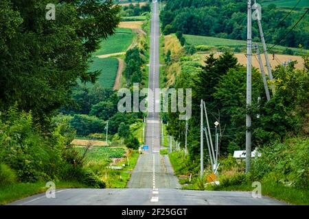 Il percorso delle montagne russe (Furano, Hokkaido) Foto Stock